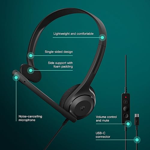 Miniatura 10 de Sennheiser Consumer Audio PC 7 USB - Auriculares USB mono para PC y MAC negro 504196