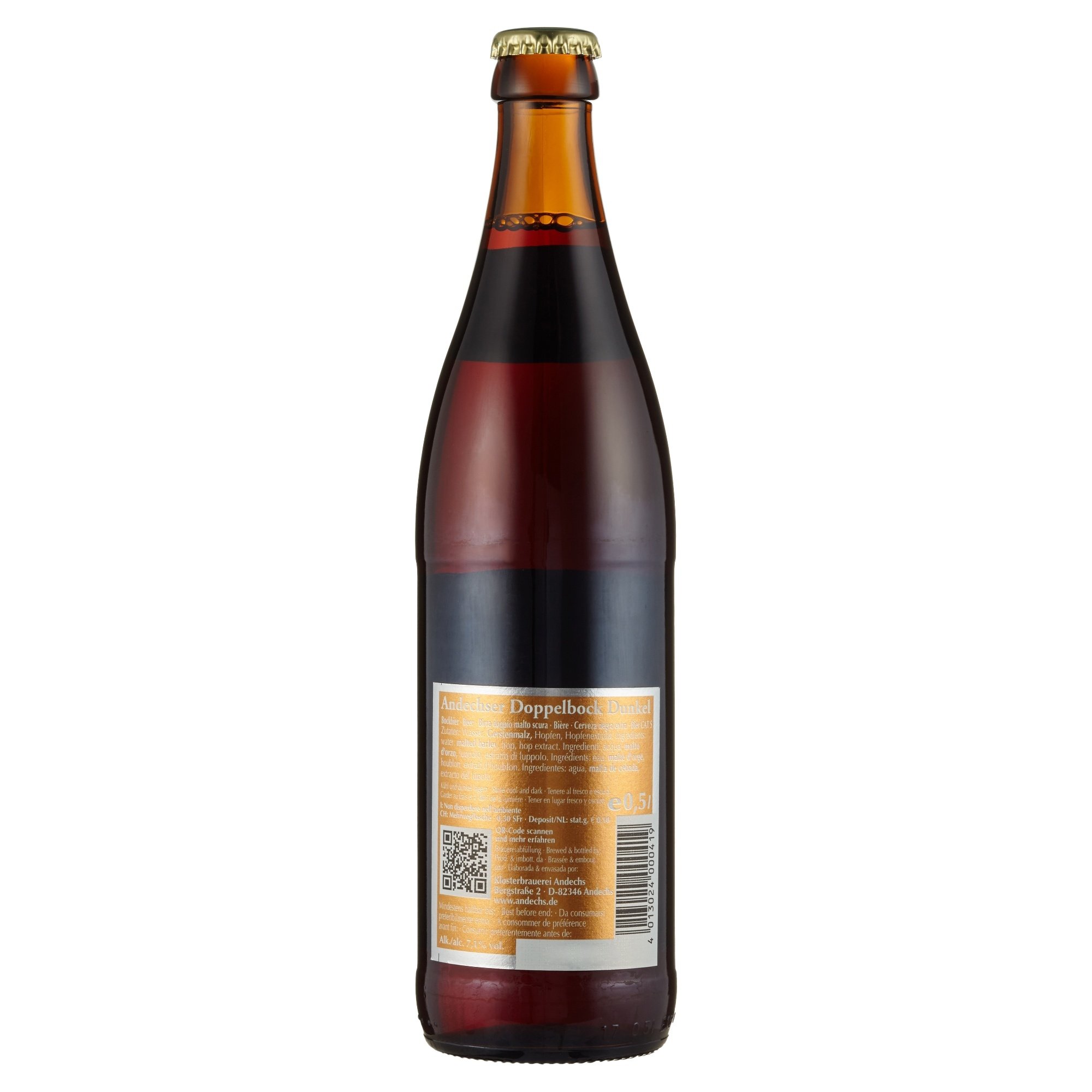 Andechser Doppelbock dunkel Bockbier MEHRWEG (20 x 0.5 l)