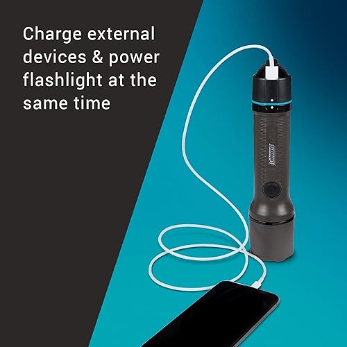Miniatura 6 de Coleman OneSource Linterna LED recargable, linterna resistente al agua con baterías OneSource que brilla hasta 1000 lúmenes, linterna recargable