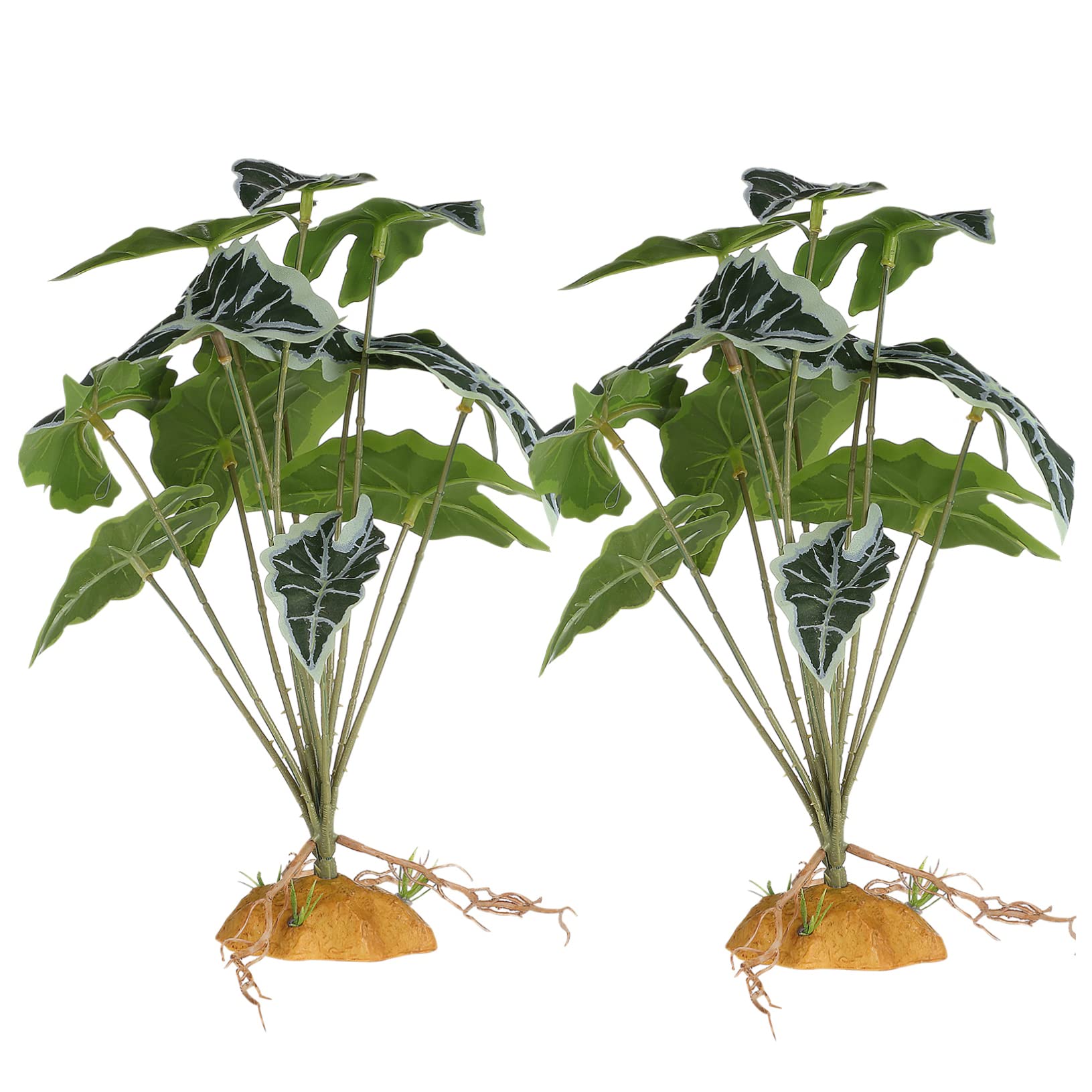 DOITOOL 4 Piezas Plantas de imitación Decoraciones de Peces para Tanque Accesorios para acuarios de Reptiles Plantas Artificiales Accesorios para peceras Plantas de vivero