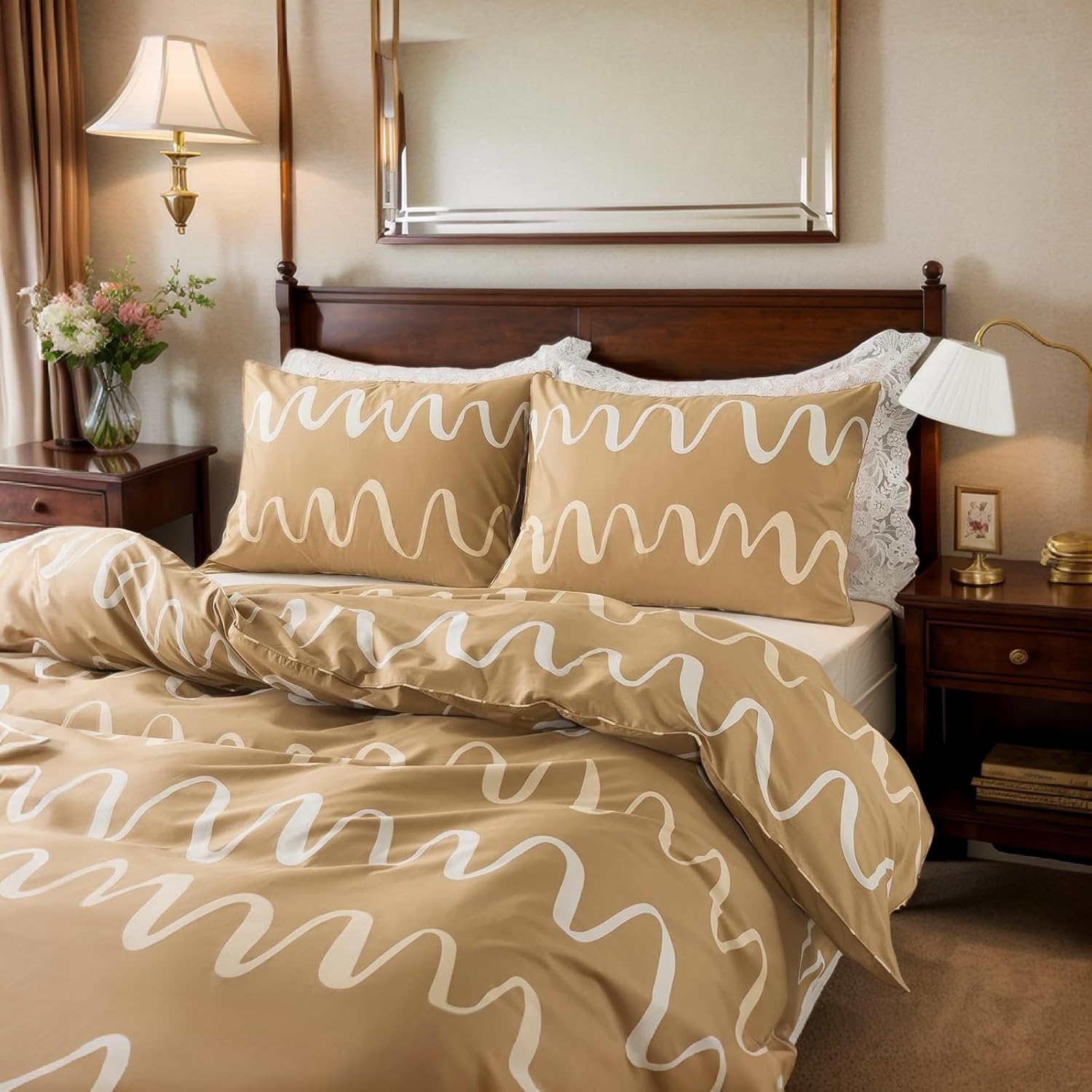 Lemfux Gaming Bedding Set, Cute Kid Duvet Cover Set Gamer Bedding, Full Bedding Sets for Gamer Room Decor, 100% Washed Mcrofiber Purple Bedding Set for Teen Boy Room Decor