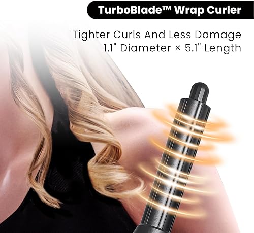 Miniatura 4 de GLAMUP FusionPro 6 en 1 cepillo secador de pelo de aire caliente - Rizador de mechas y cepillo alisador térmico, secador de pelo de alta velocidad,