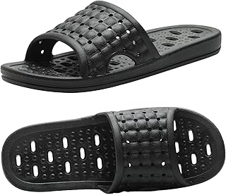 Czgcpyc Sapatilhas de banho com orifícios de drenagem, sapatilhas antiderrapantes de secagem rápida, sapatilhas de banho para casa e quarto, unissexo