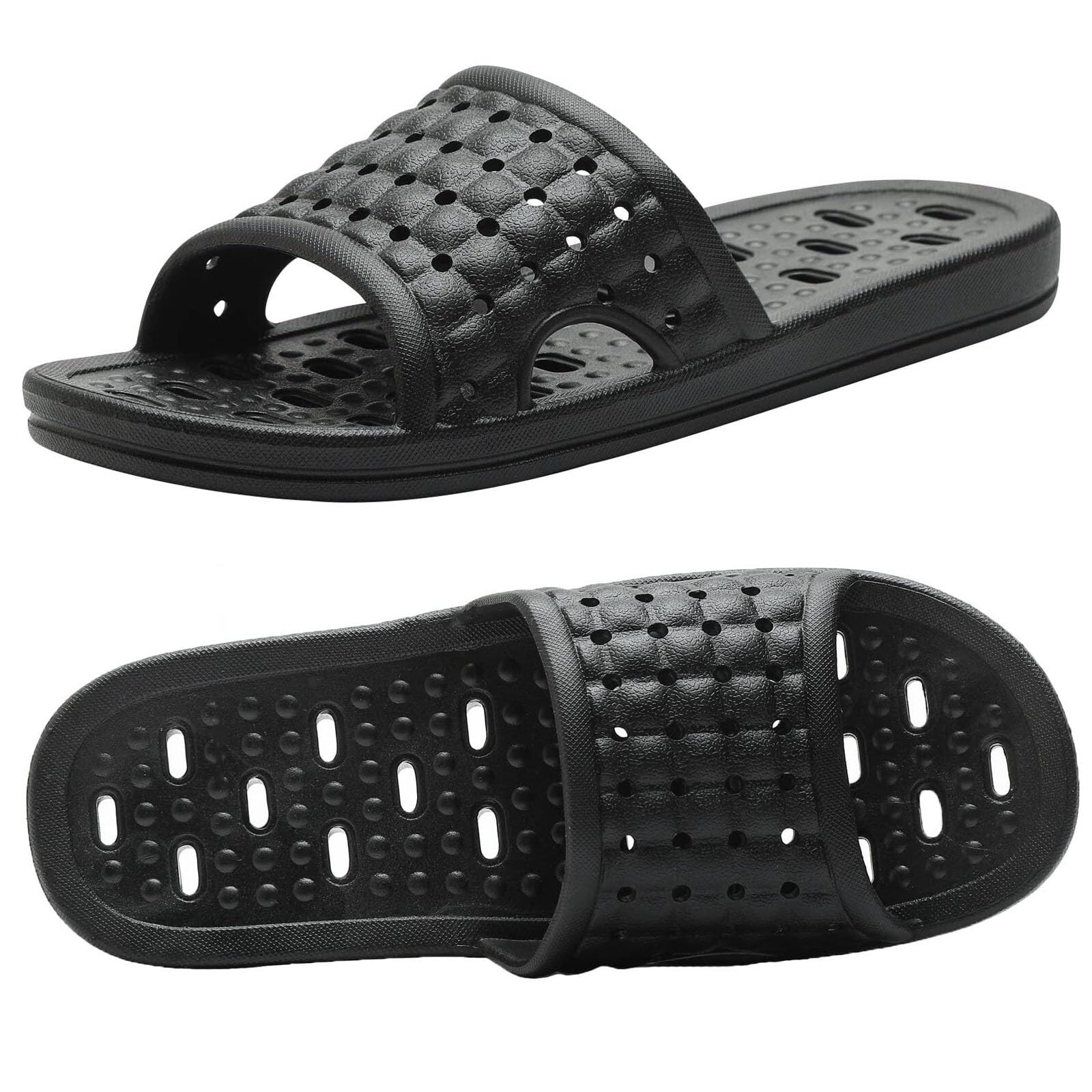 CzgcpycBath Slippers with Drainage Holes Quick-Drying Non-Slip Dormitory Home Bathroom Slippers Unisex
