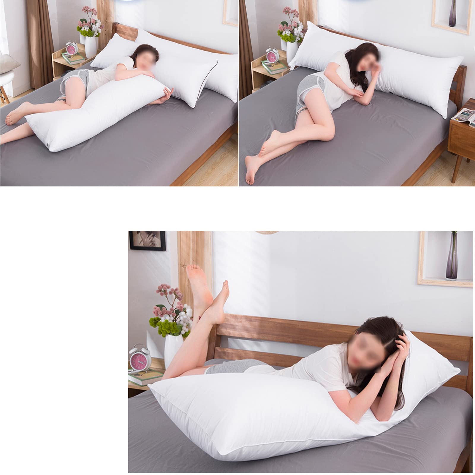 Trwała umeblowana poszewka na poduszkę miękka długa poduszka na ciało poduszka podtrzymująca szyję głowa noga, ciążowa poszewka na poduszkę, zdejmowana