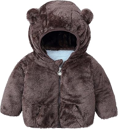 Amazon.com: Chaqueta de forro polar con capucha para bebé, con cremallera,  para niña, niño, abrigo de dibujos animados, otoño e invierno, con capucha  para niños : Ropa, Zapatos y Joyería