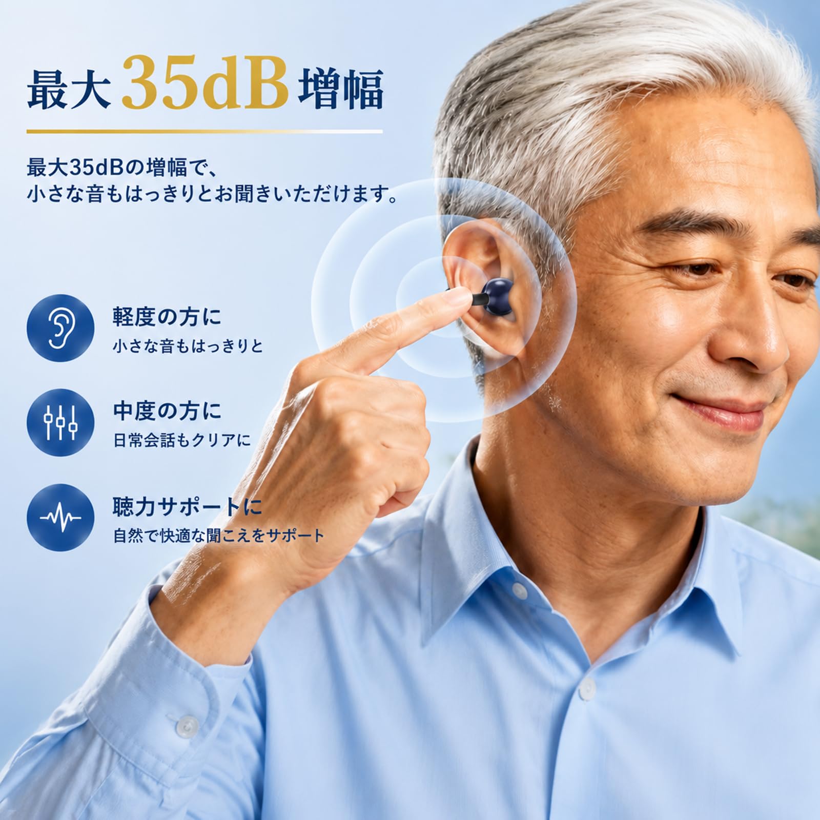 Amazon.co.jp: 集音器 クリップ式 しゅうおんき 高齢者用 空気伝導 DSP
