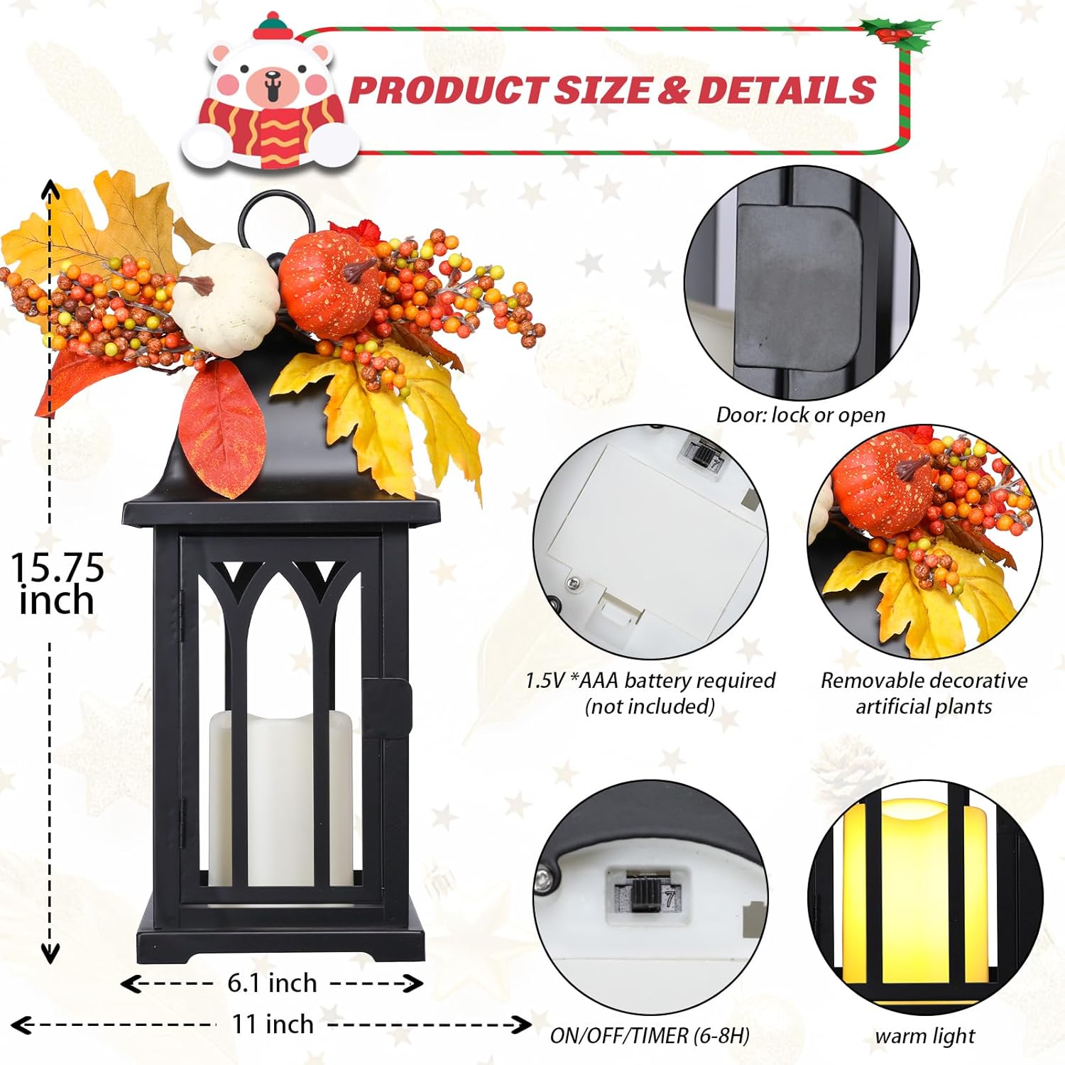 Hummingbird Wind Spinner & Fall Lantern