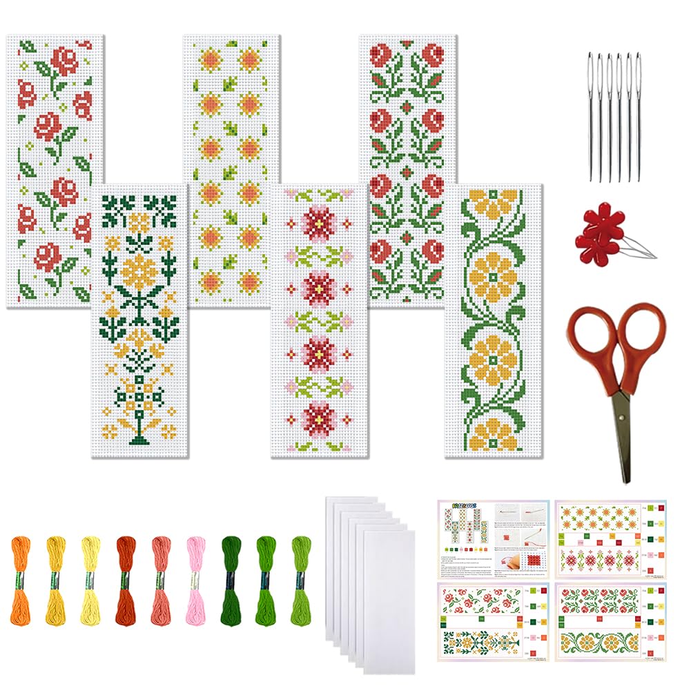 FREEBLOSS Cross Stitch Bookmark Kits - 6 Sets -19