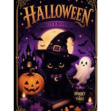 Spooky Season Black Cat Notebook Cute Halloween Pages for Writing, School, Ideas & Daily Notes