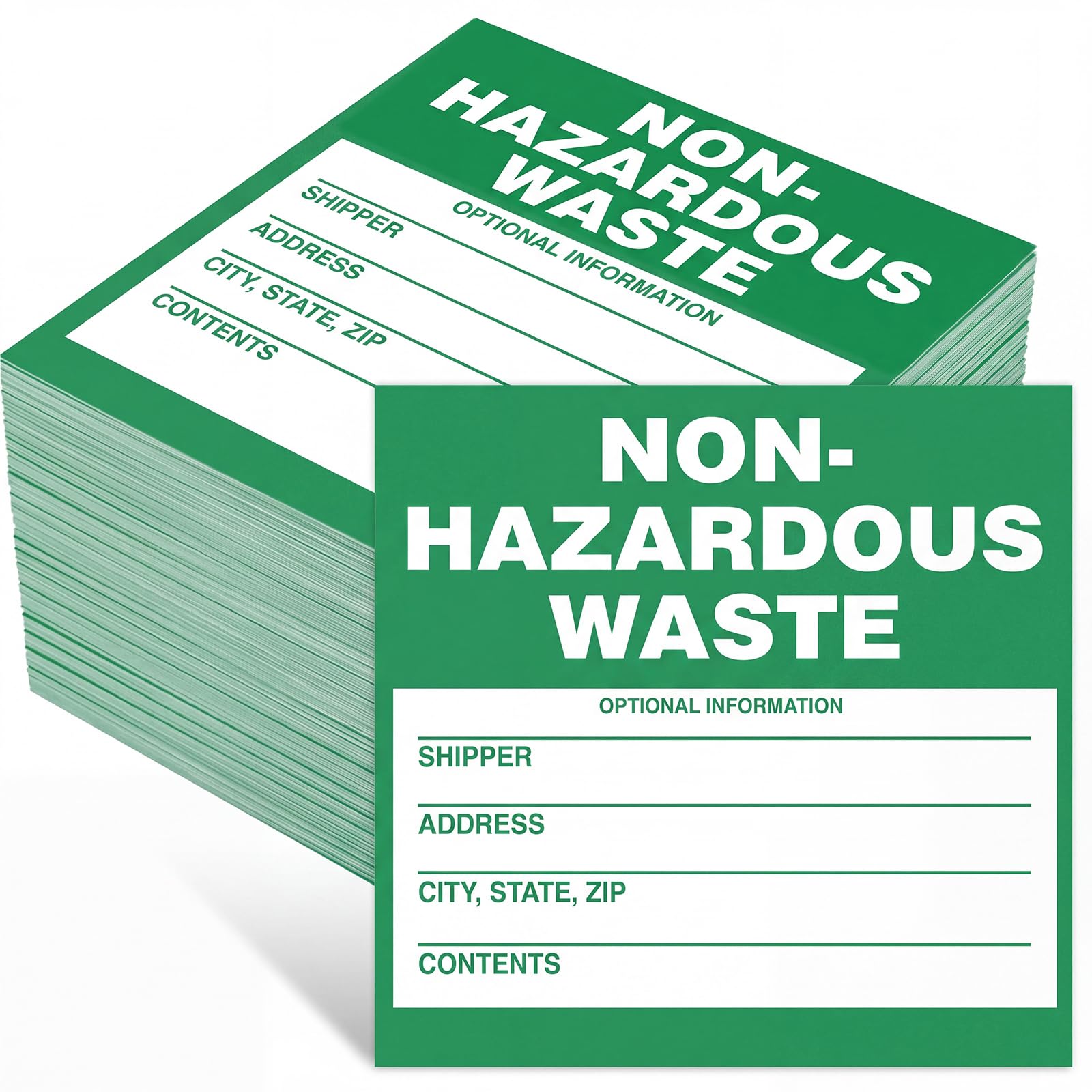 Affrolling 100 Pcs Non-Hazardous Waste Label