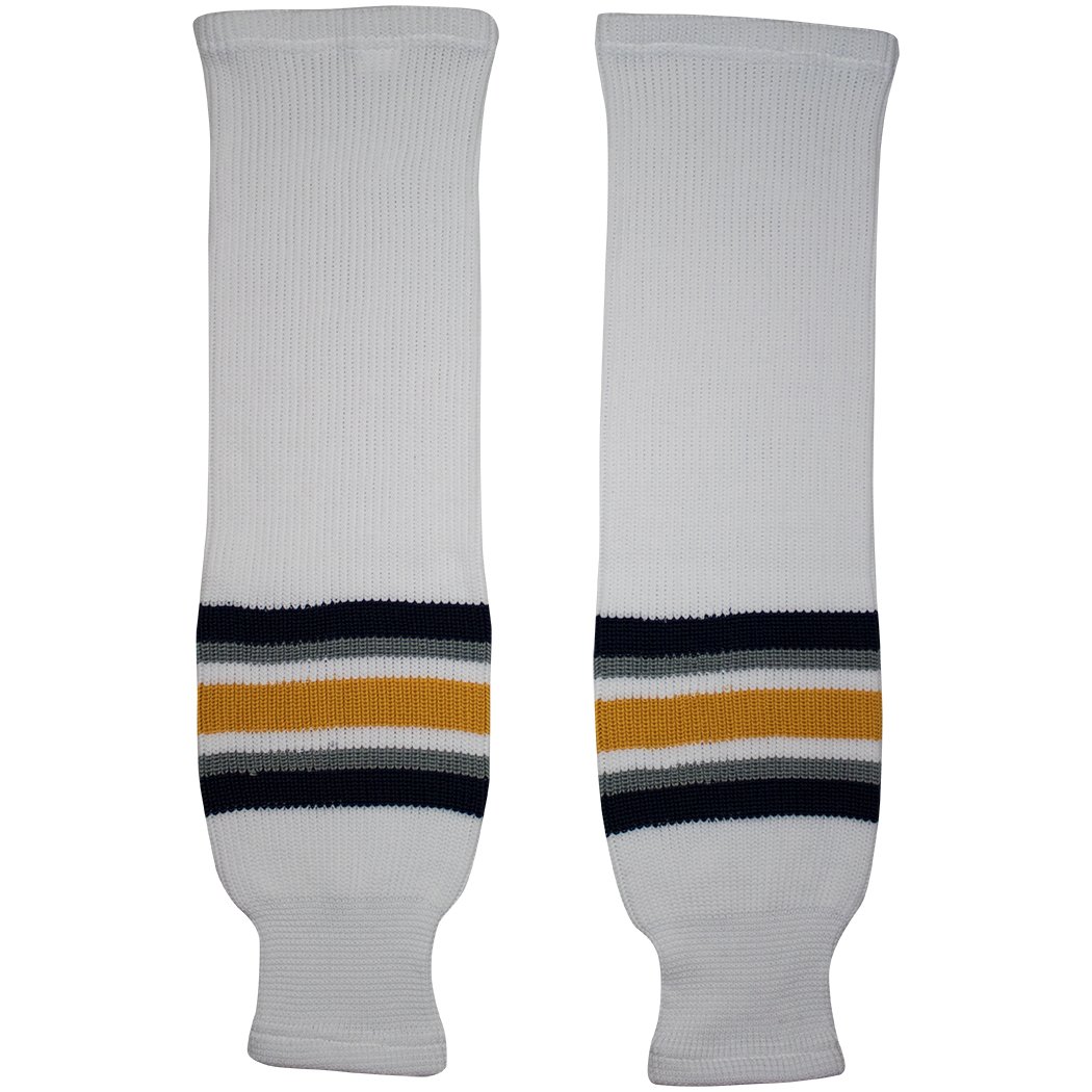 TronX Buffalo Knit Hockey Socks (32 Inch - White)