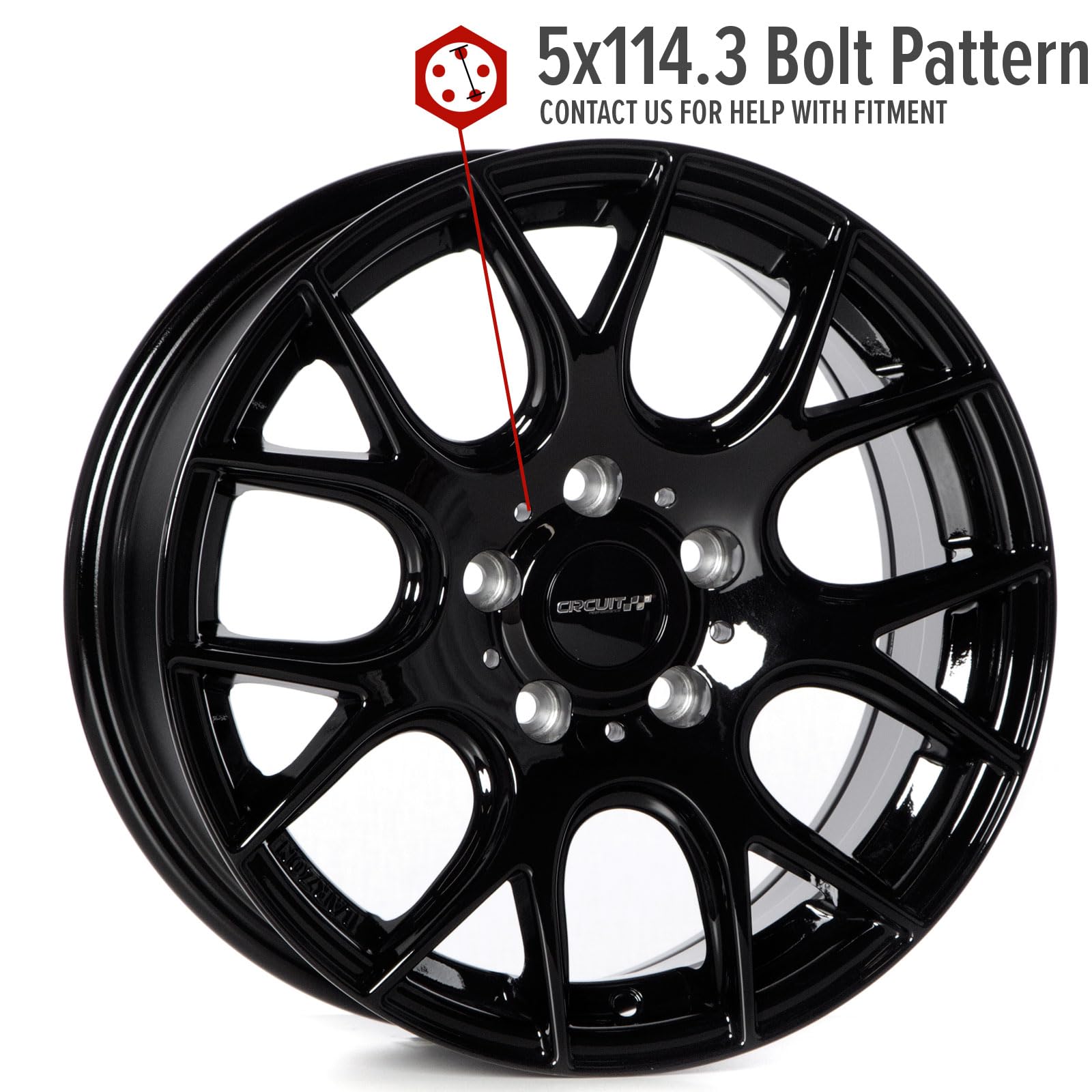 Amazon.com: Circuit Performance CP31 16x7 Wheel Gloss Black 5x114 