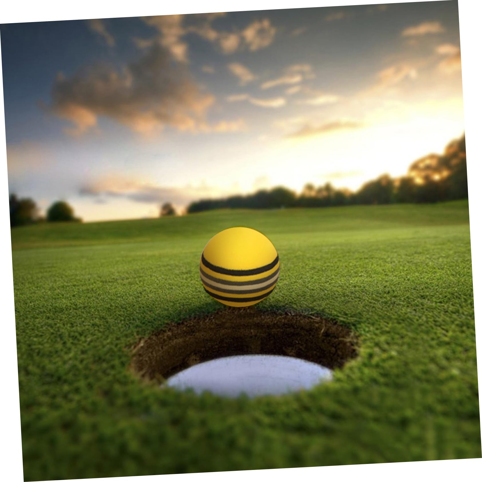 VANZACK 75piezas Bolas De Práctica De Golf Eva De Diseño De Arcoíris Brillante Seguro para Interiores y Exteriores Entrenamiento Sin Preocupaciones