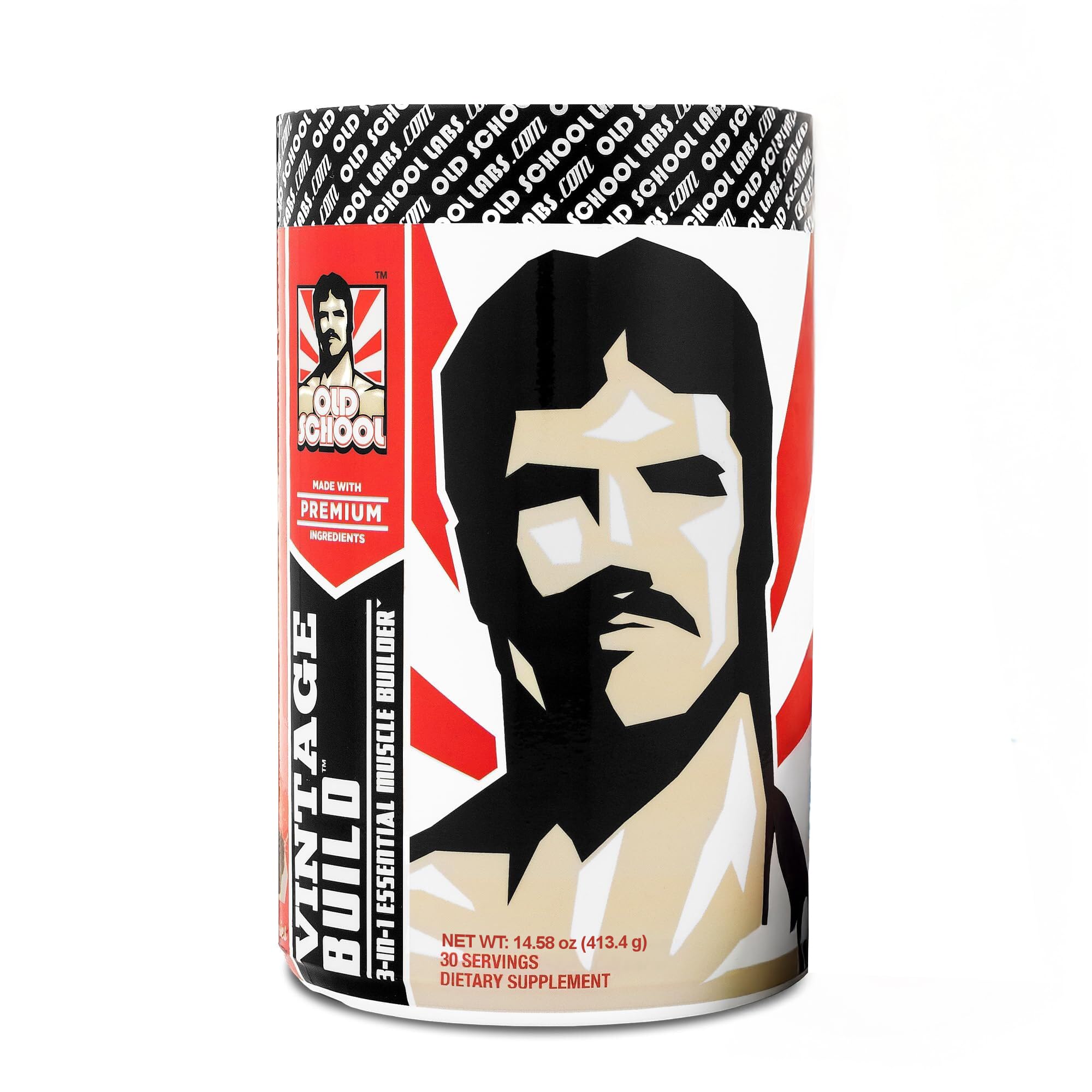 Vintage Build – Post Workout Recovery & Muscle Building Powder Drink for Muscular Strength & Growth - Reduces Soreness – Creatine Monohydrate, BCAAs, L-Glutamine – Juicy Watermelon Flavor – 413.4g