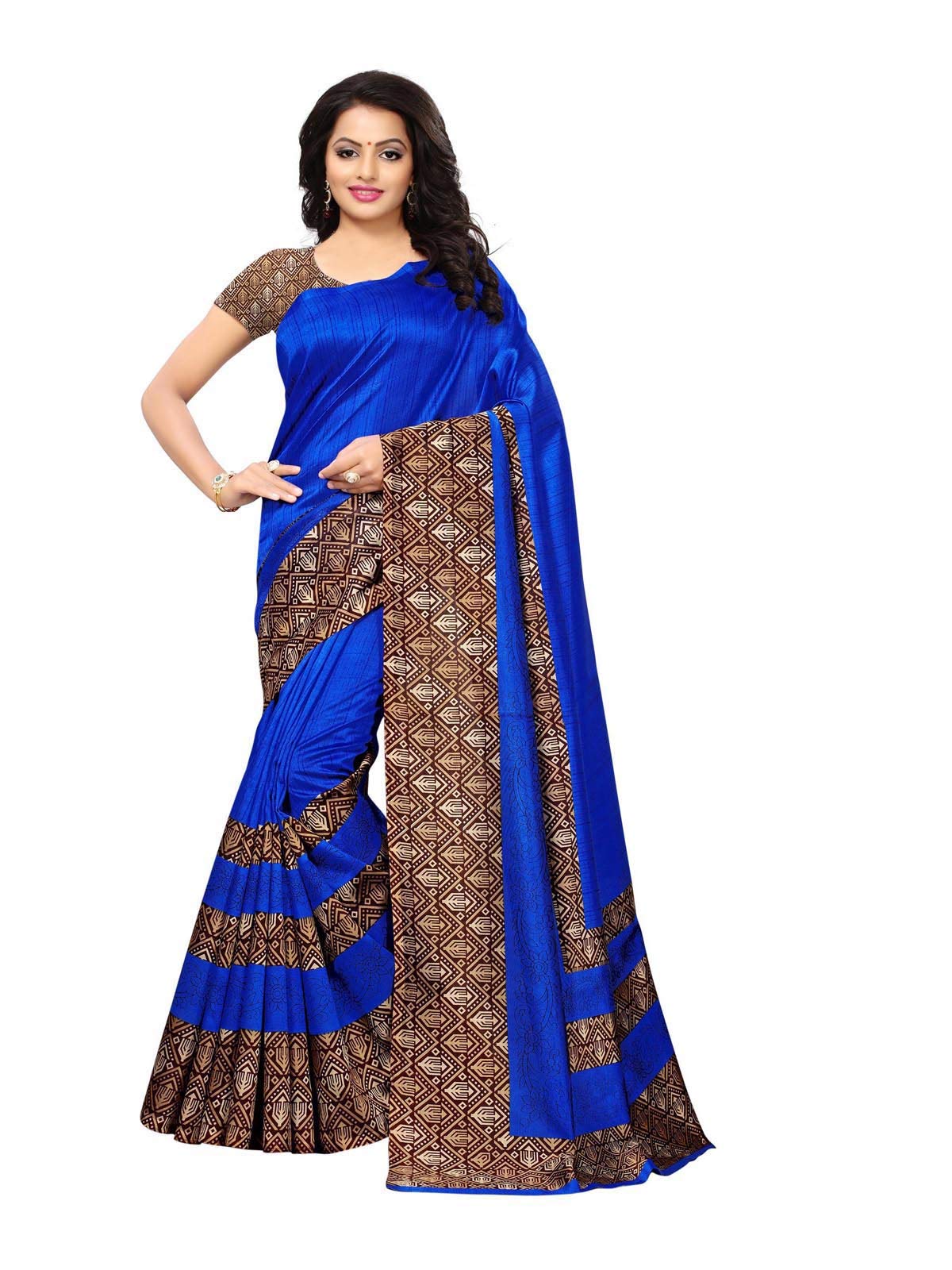 Satrani Women's Art Silk Saree (815St211_Blue)