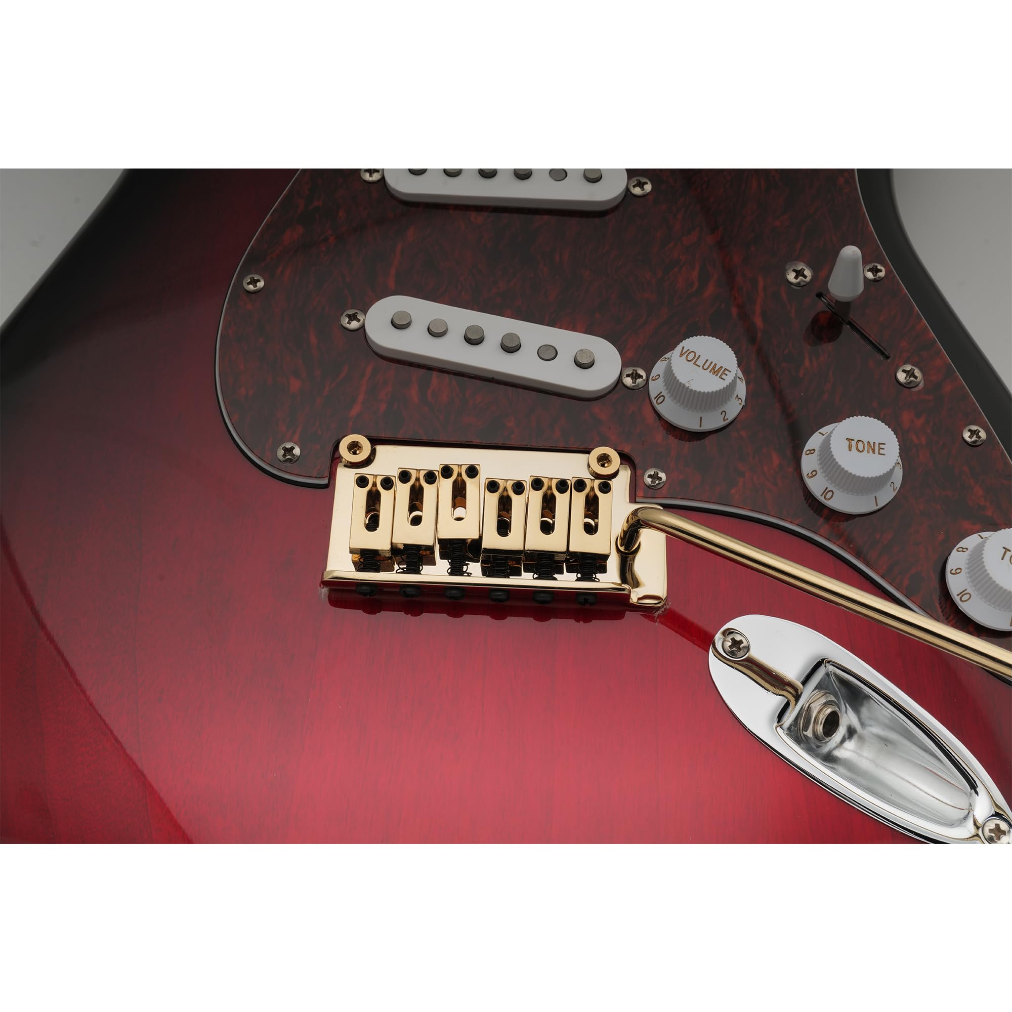 Musiclily Pro 52,5mm 3-point Mostek Tremolo Krótki Blok do Gitary Elektrycznej Squier Strat, Złoty