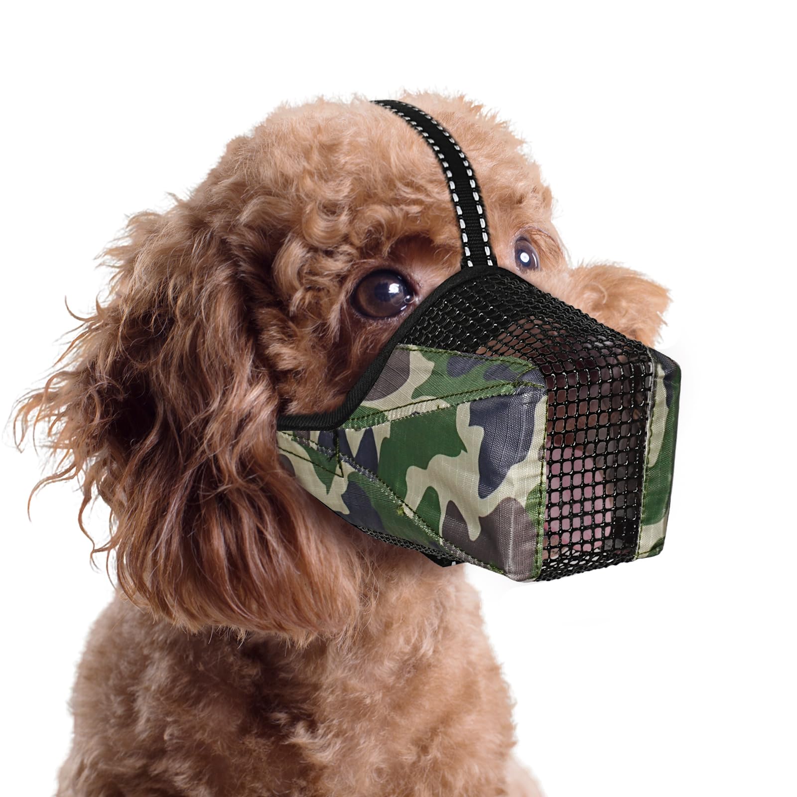 Dog Muzzle, Adjustable Soft Mesh Muzzle Anti-Biting, Chewing, Scavenging