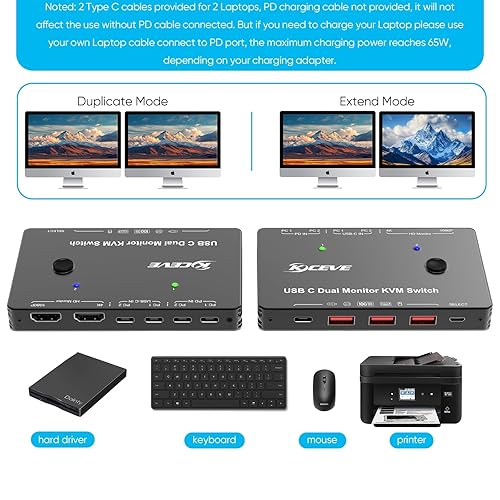 Miniatura 10 de Selector de interruptor USB 3.0, conmutador de 2 PC para 2 computadoras comparte 1 dispositivos USB, ratón, teclado, escáner, impresora, etc
