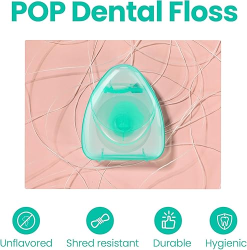 Miniatura 2 de Dandat 30 cajas de hilo dental a granel, hilo dental encerado de menta para eliminación de alimentos, hilo dental para adultos, cada cinta de hilo