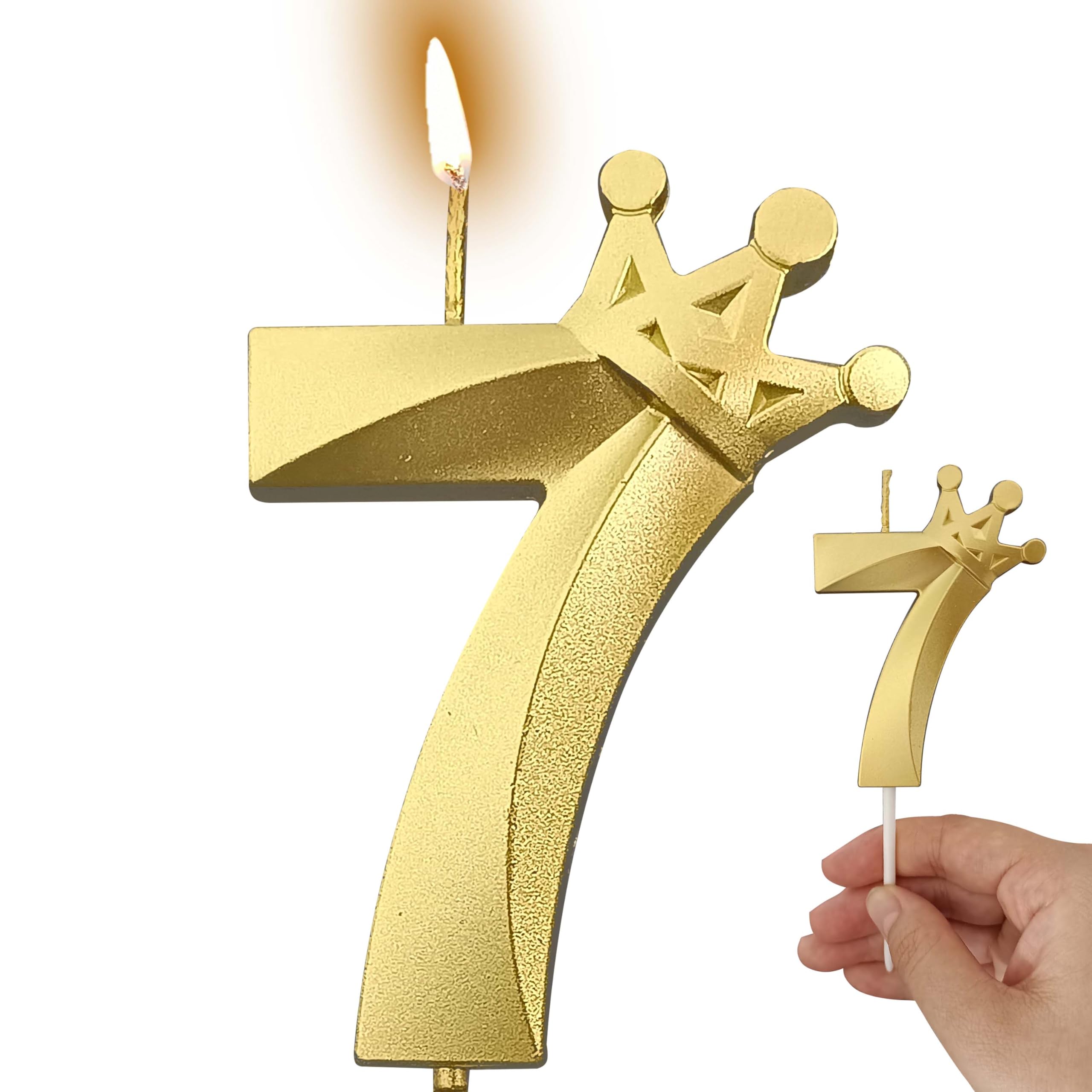 Amazon.com: The Number 7 Gold Birthday Candles for Cake is