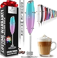 Vista 102 de Zulay Kitchen - Batidor eléctrico de mano para café, lattes, capuchinos, matcha y chocolate caliente, mezclador portátil para bebidas, accesorio