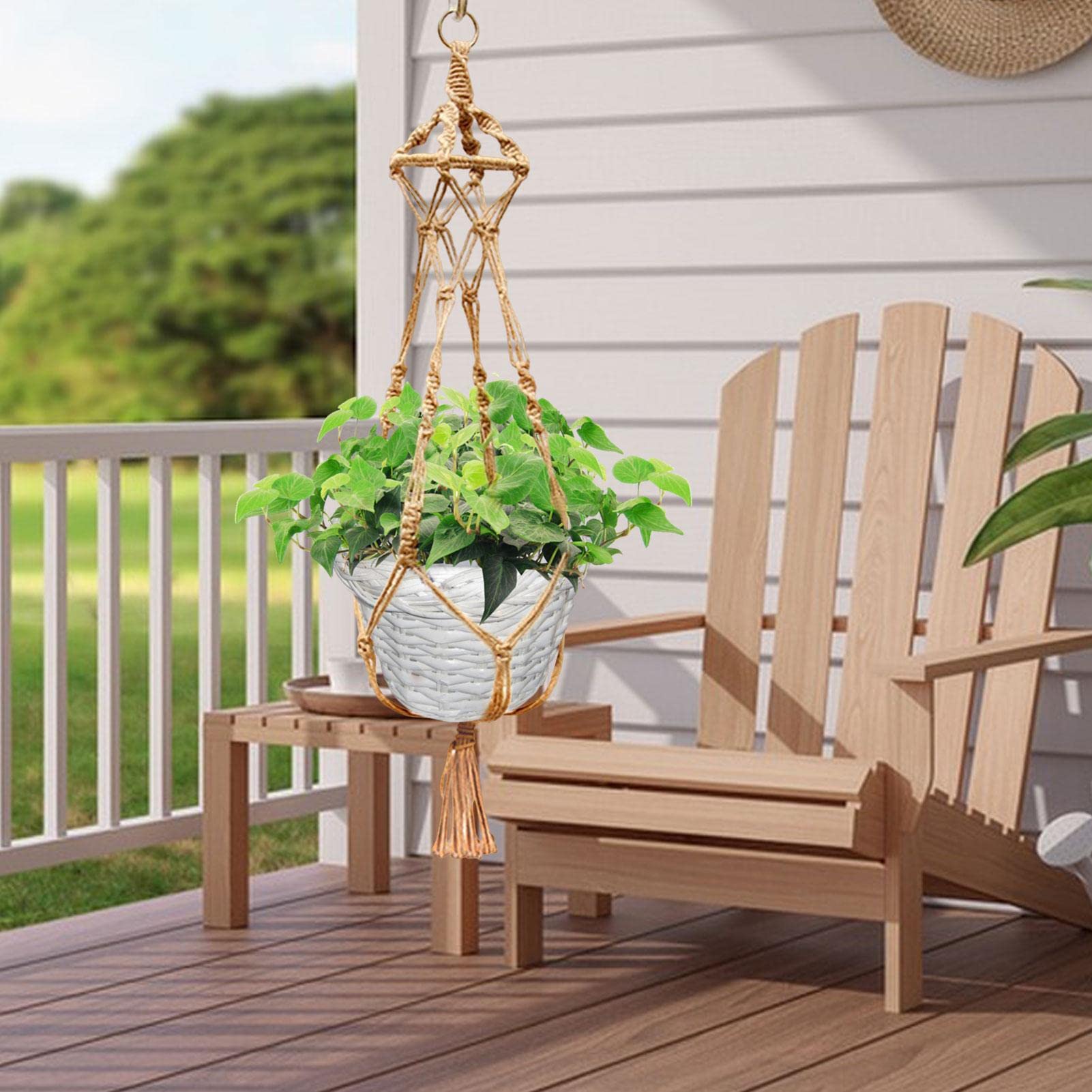 Maceta Colgante Interior Macrame Plant Hanger Interior, Maceta Colgante,  Soporte De Planta Colgante De Cuerda, Decoración Moderna Del Hogar De La  Jardinera De Pared Boho, Regalos Para Amantes De Las Plantas/mamá -, image size:1601x1601