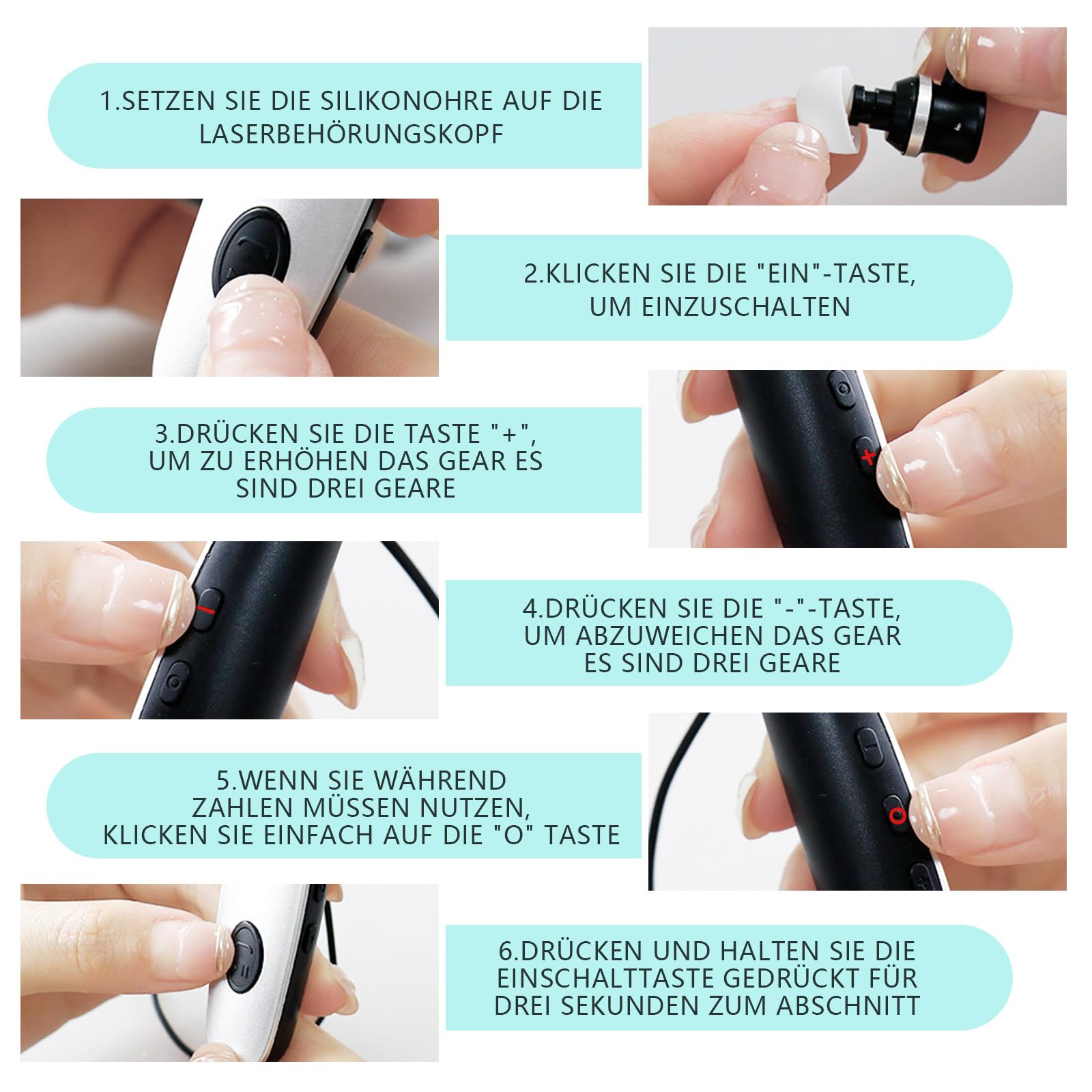 Tinnito - Dispositivo per terapia a infrarossi, 2 in 1, per naso, orecchie, luce rossa per acufene, luce rossa per acufene, luce rossa