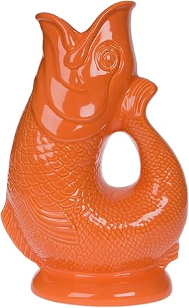 Roze Glug Jug Grote 1.4L - Viswaterkruik Decoratieve Visvaas Ornament Karaf Met Iconische Uitstraling