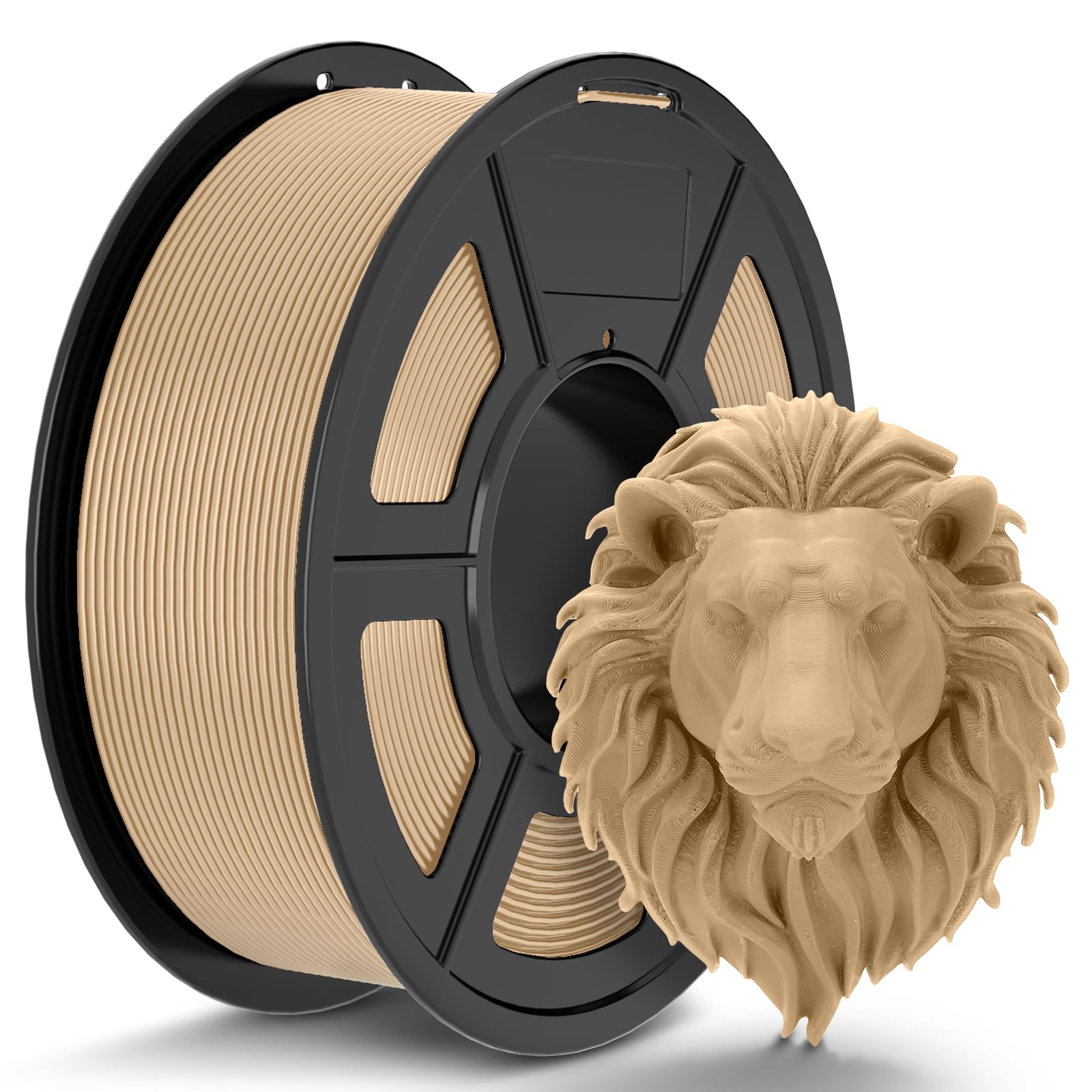 TECBEARS PLA Filament 1.8 mm 1 kg Wood | PLA 3D Printer Filament, ±0.2mm, Beginner Friendly, Model Making Global Recycled Standard Global Recycled Standard Global Recycled Standard