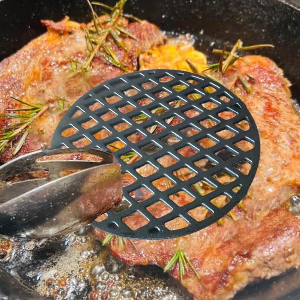 Żeliwny grill 30 cm z otworami wentylacyjnymi z dynamicznym środkiem i różnymi grillami Chal, nawet gotowanie i używanie do doskonałych grillów
