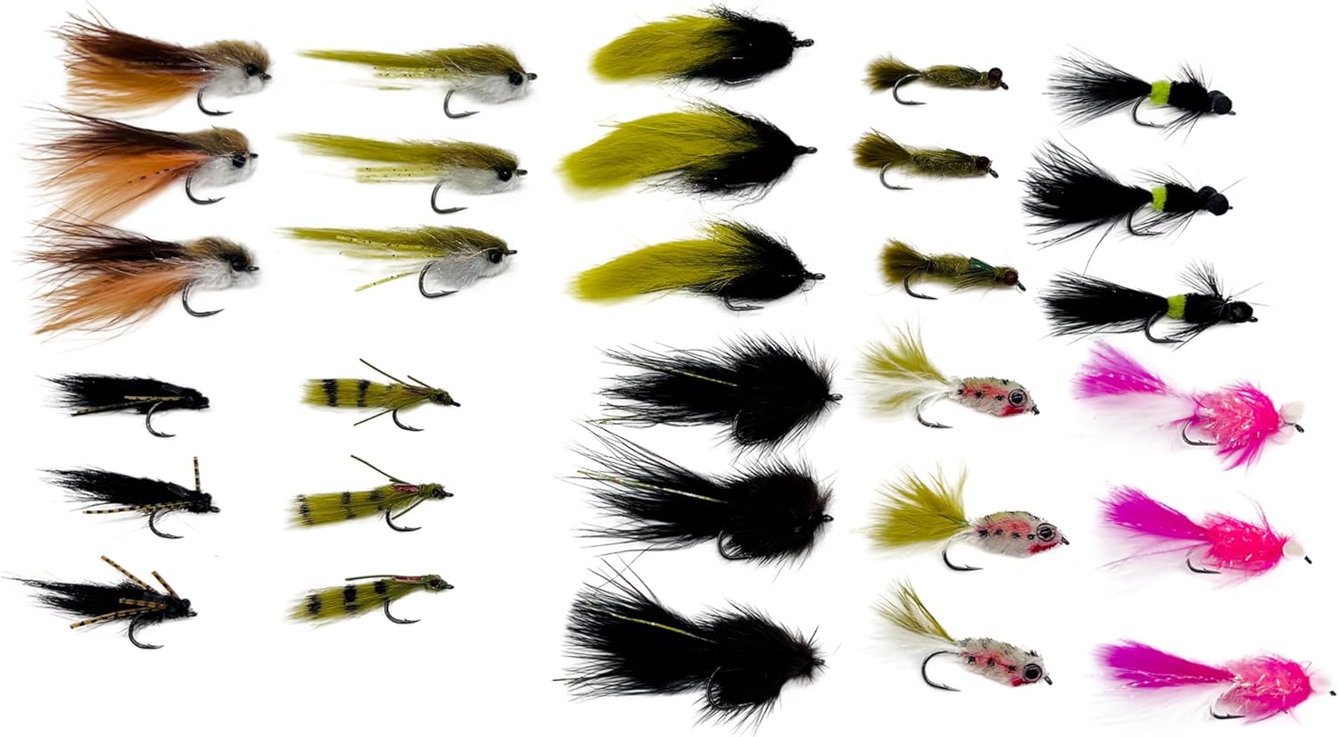 Hand-Tied Fly Fishing Flies Assortment — Trout, Bass & Saltwater Selections | Premium Hooks | Eco-Friendly Fly Box