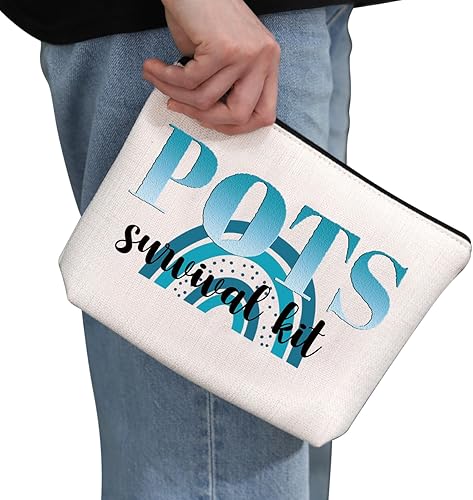 Miniatura 2 de G2TUP POTS - Kit de supervivencia para regalo de concienciación, bolsa de cosméticos de combatiente de síndrome de POTS, bolsa de cosméticos para