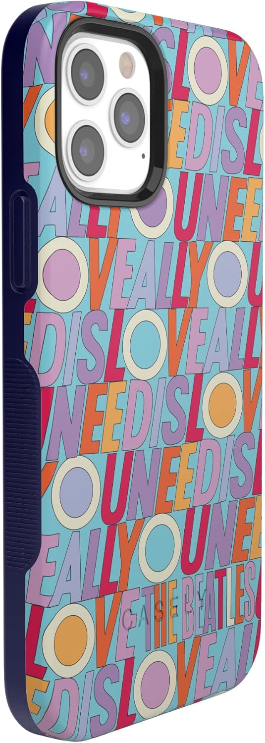 Casely iPhone 12/12 Pro Case | All You Need is Love | Beatles | Bold Protective Design | Compatible with MagSafe