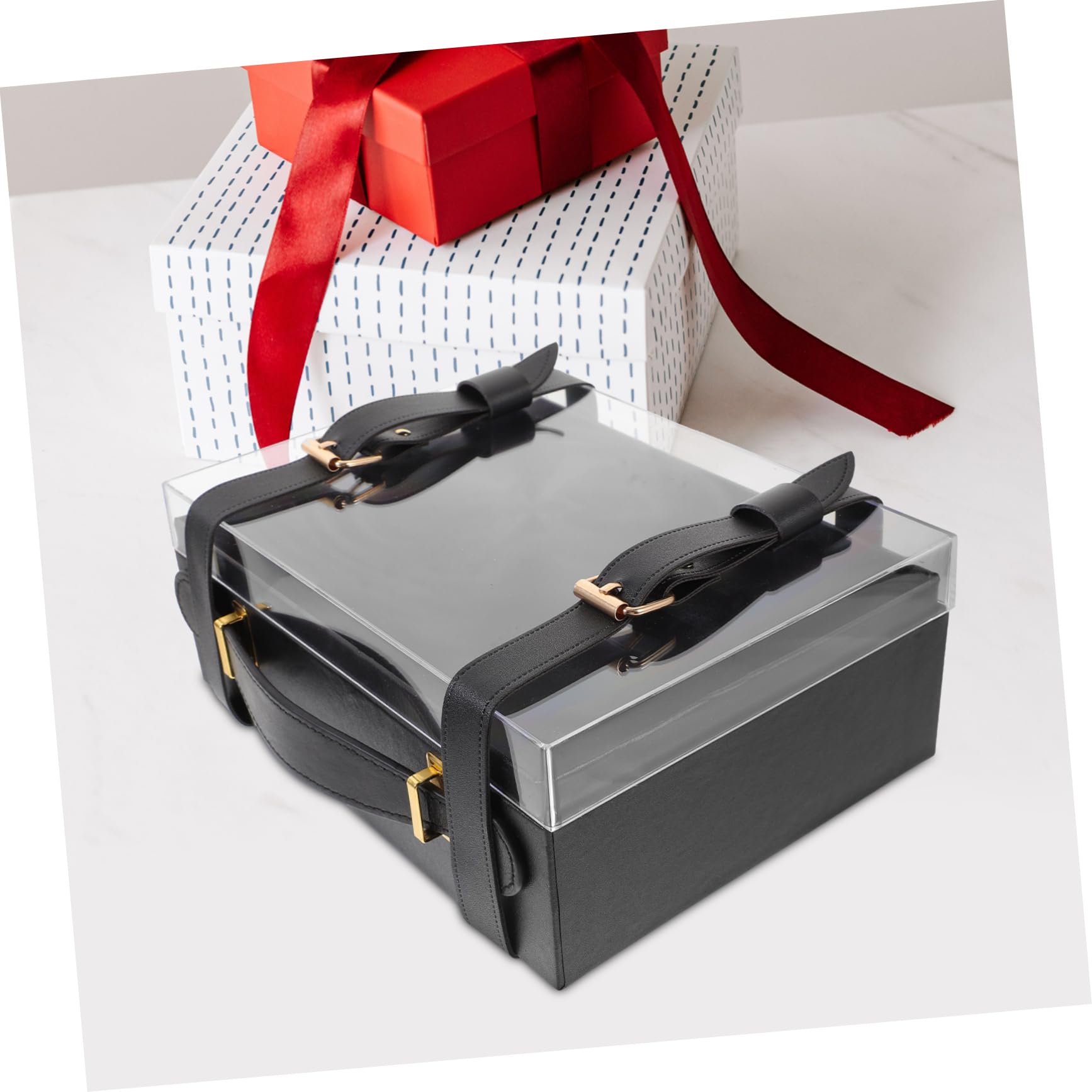 COLLBATH Groomsmen Box Acrylic Wedding Box Lid Ideal for Birthday Holidays Special Events