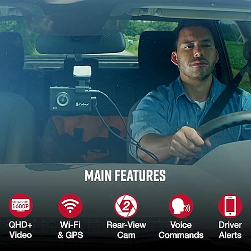 Miniatura 9 de Cobra Cámara inteligente para salpicadero + cámara trasera (SC 400D) - Resolución UHD 4K, Alexa incorporada, 3 cámaras, alertas policiales en vivo