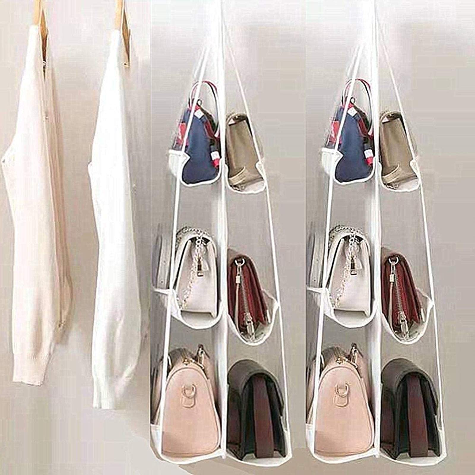 Hängende Aufbewahrungstasche Aufbewahrungs-Organizer für Garderobe Hängende Aufbewahrung Kleiderschrank Garderoben-Organizer Schuhaufbewahrungslösungen Over DOO