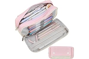 EOOUT Light Pink Pencil Case: Store in Style with Ample Space