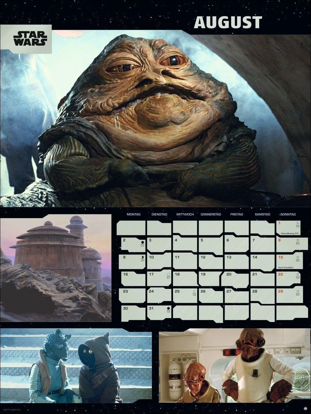 Star Wars Broschur XL Kalender 2027: Praktisch und ein absoluter Hingucker: Terminplaner groß mit den besten Szenen aus den Star Wars Filmen. Viel Platz für Termine für Star Wars Fans.