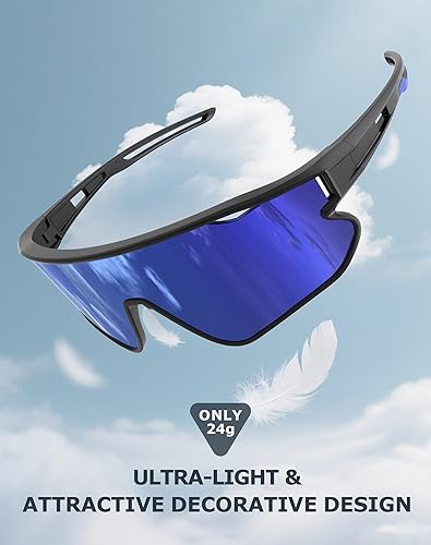 Miniatura 4 de KALIYADI Gafas de sol polarizadas para hombre, lentes de sol polarizadas para ciclismo, gafas de sol deportivas para correr, ciclismo, protección