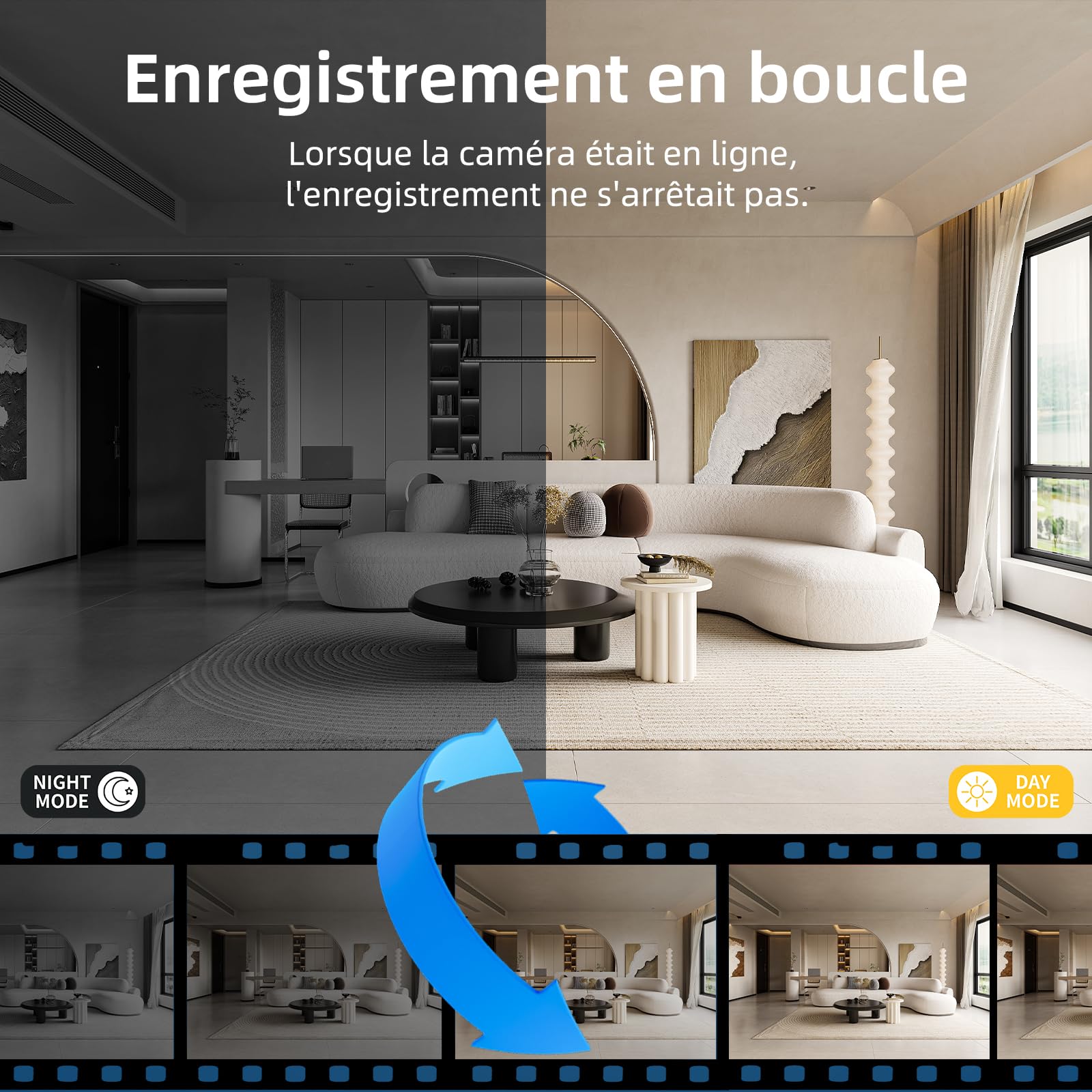 Telecamera spia WiFi Ultra HD 4K con rilevamento del movimento, visione notturna e streaming in tempo reale - Telecamera nascosta con sveglia e altoparlante Bluetooth