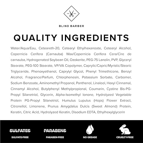 Miniatura 9 de Blind Barber Cera a prueba de 60 unidades cera mate para hombre textura mate viable con extracto de lúpulo voluminizador a base de agua y libre de