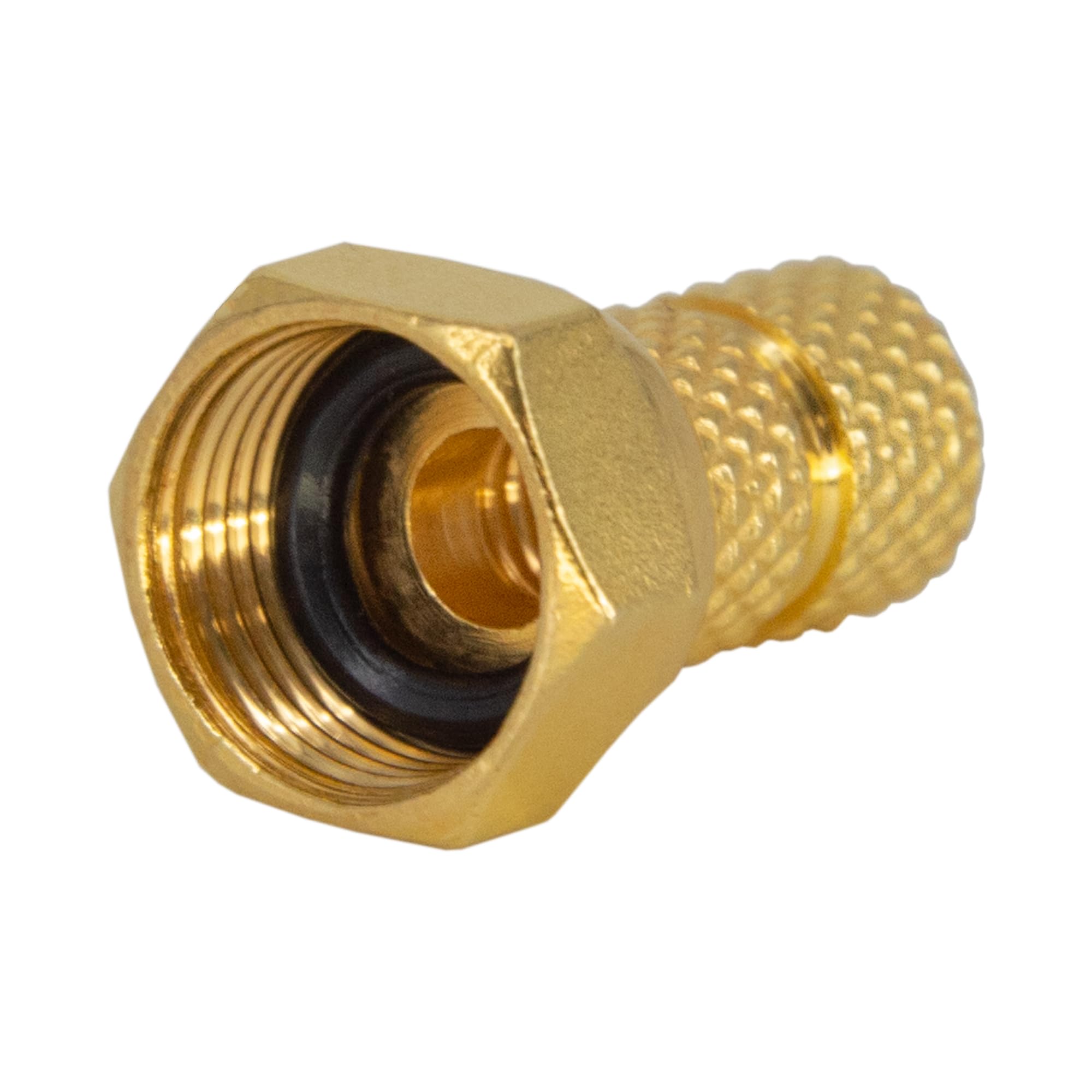 Premium X 10 connettori F 4 mm avvitabili 4,0 mm spina dorata con anello di tenuta