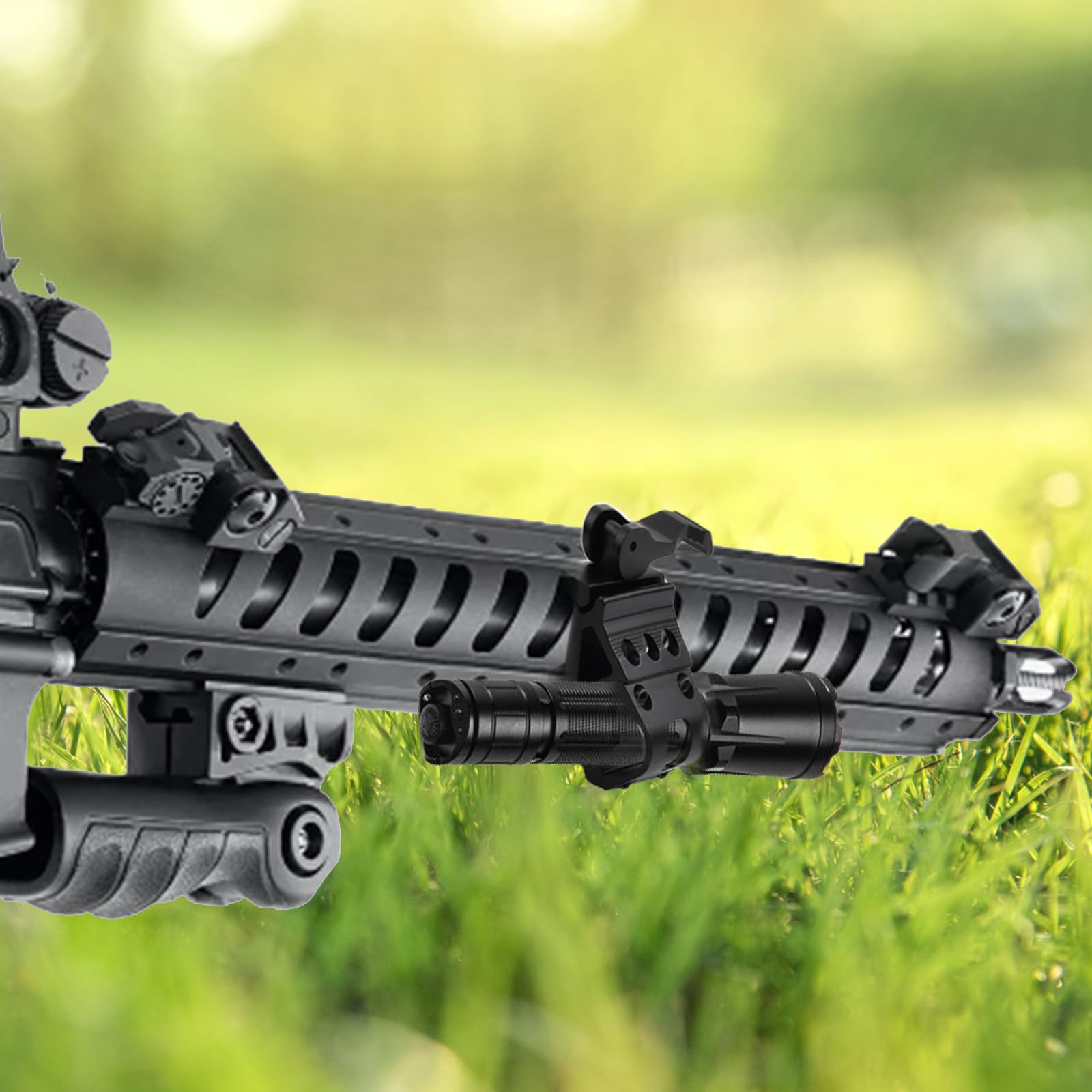 Uchwyt szybkomocujący do latarki, 21 mm szczelina, do rury o średnicy 25,4 mm, uchwyt na latarkę ze stopu aluminium, czarny | kompatybilny z soczewkami LED, latarką policyjną, bezpieczną