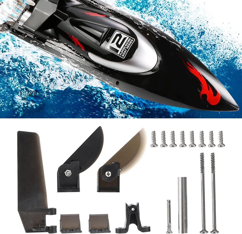 RC Boat Parts, Steering Tail Rudder Parts Set + Turn Fin