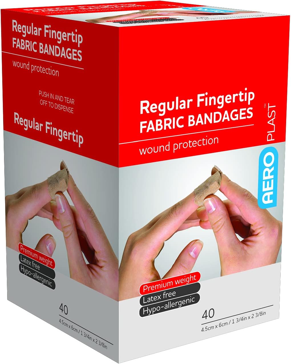 AFP430 AEROPLAST Fabric Fingertip Bandages 40/Box, Pack of 1
