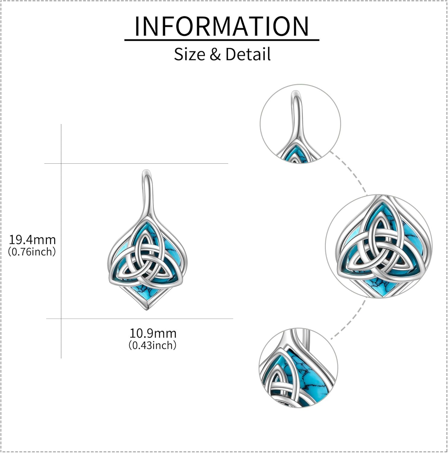 Leverback Earring for Women Sterling Silver Bulldog/Schnauzer/Corgi/Chicken/Fish/Pentagram/Celtic Knot Drop Earrings Cute Animal Jewelry Gifts for Women Mother Mom - Image 2