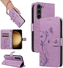 Case for Samsung Galaxy S23, Multifunctional PU Leather Wallet Case, Magnetic Protective Case Compatible with Galaxy S23, Purple