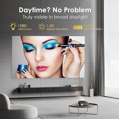 Miniatura 2 de Proyector inteligente 4K de 1100 ANSI, visualización diurna, projetcor de película de alto brillo con WIFI6 Bluetooth para pantalla de 300 pulgadas,