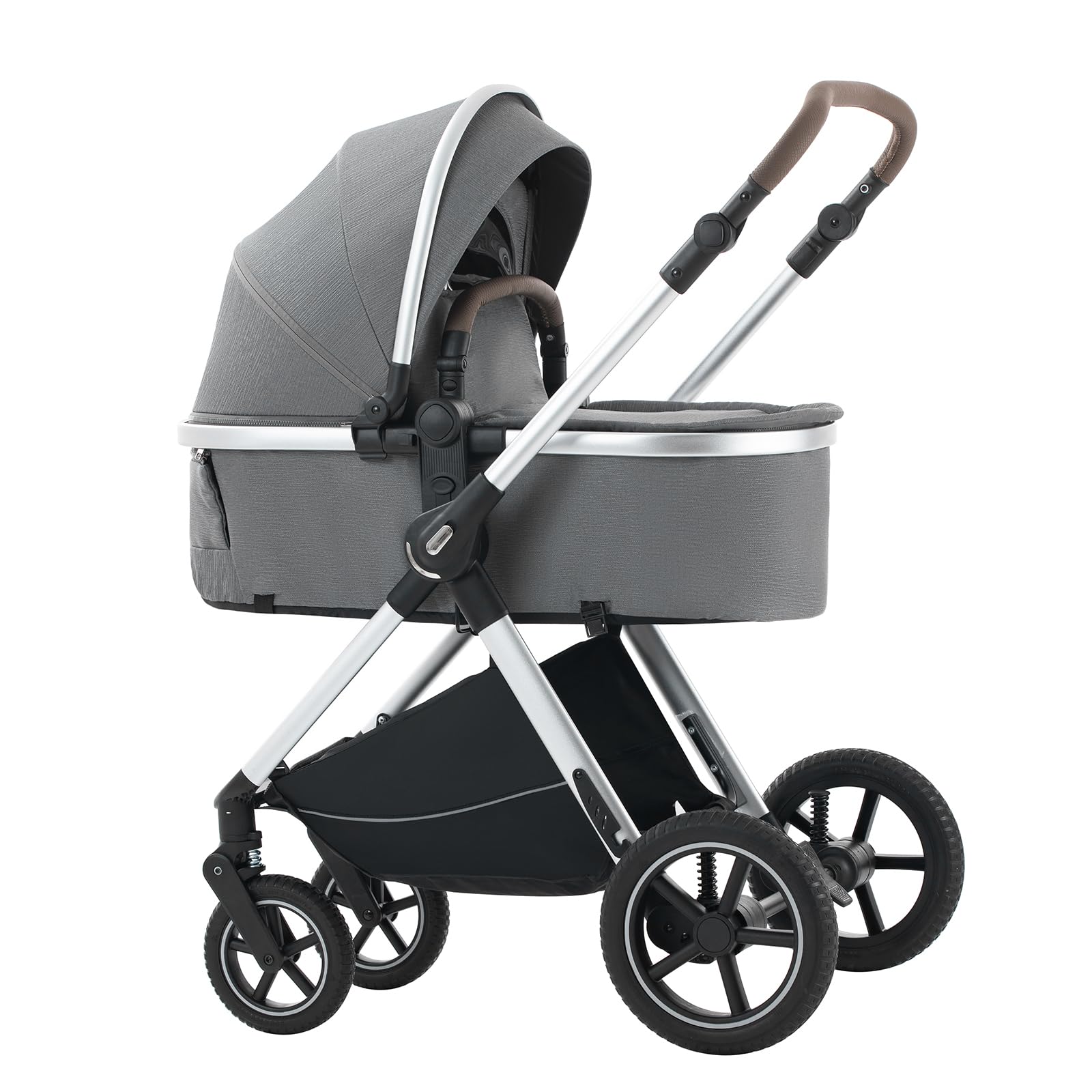 Poussette 3 en 1 Citadines Combinée Tricycle Baby Walker Haute Paysage pour 0-36 mois Pliante Trolley Bébé